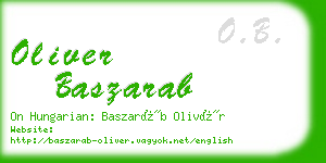 oliver baszarab business card